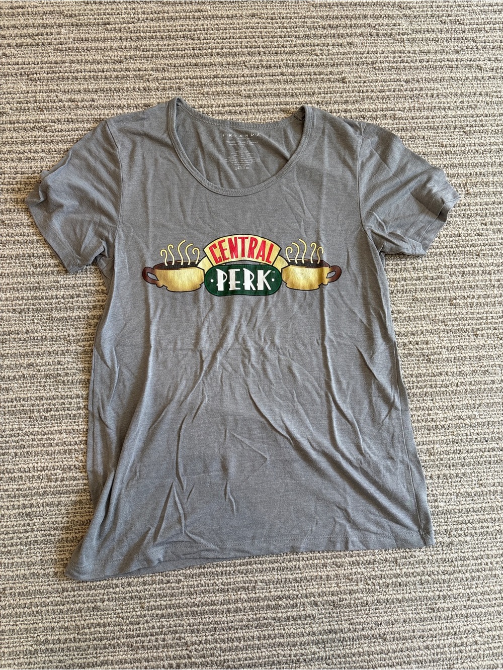 Central Perk Gray Graphic Kids T-Shirt